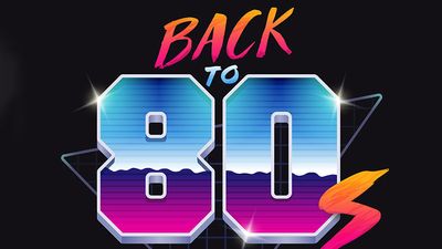 Back to 80s banner (1980s, retro)