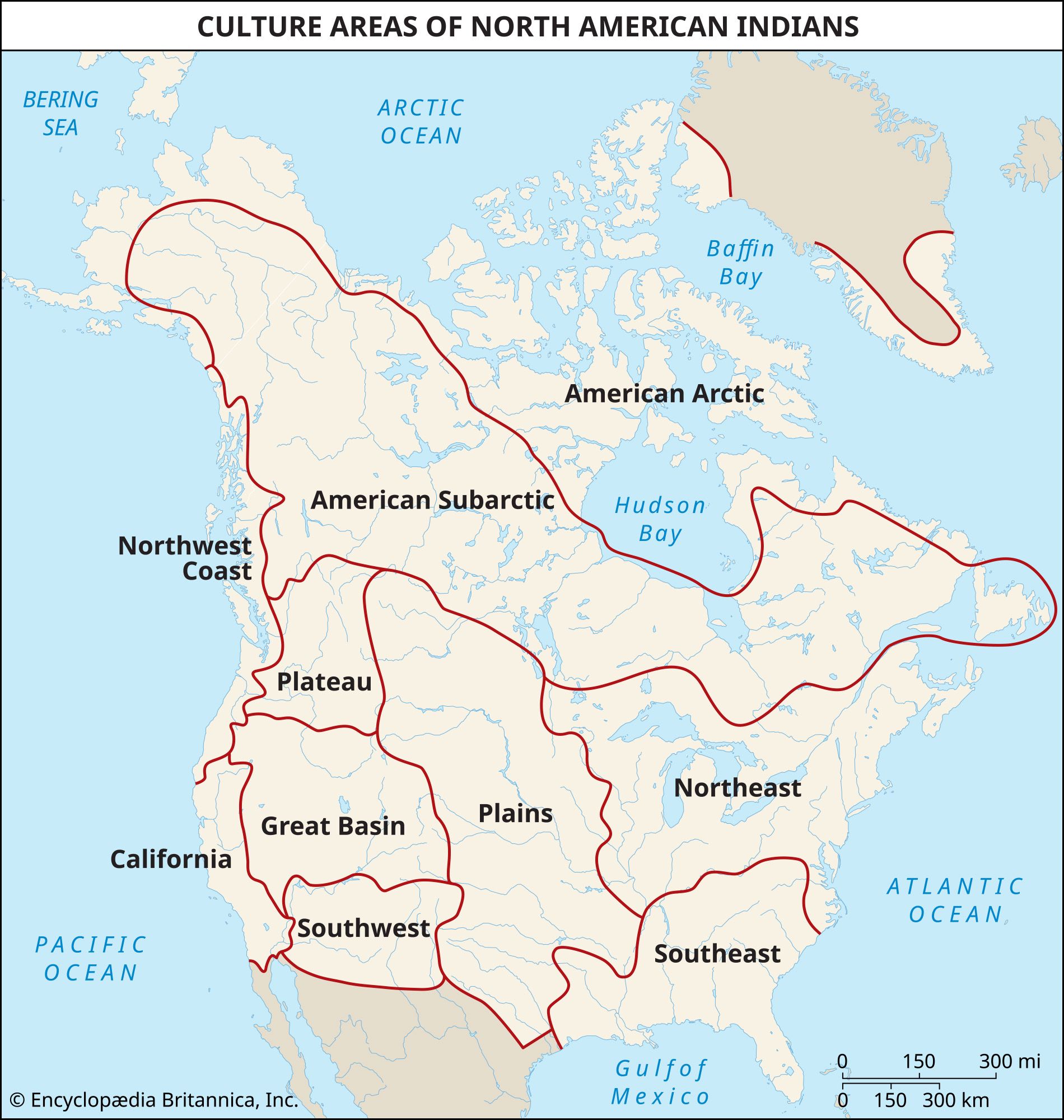 Culture areas of North American Indians
