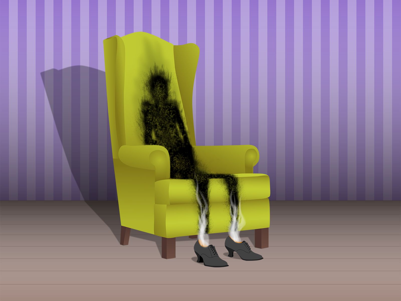 Illustration for Demystified &quot;Spontaneous human combustion&quot;.