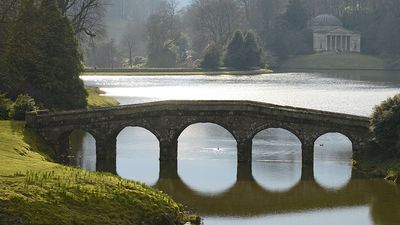 Lancelot Brown, also known as Capability Brown, designed the gardens of the estate Stourhead near Mere, Wiltshire, England.
