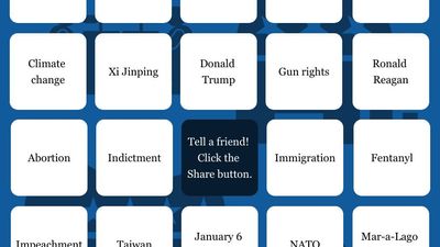 Presidential Debate Bingo. As candidates for the Republican Party's nomination for the 2024 presidential election take to the stage to debate the issues and each other, keep track of the facts you need to know with updated Britannica entries. As with every Bingo game, if you connect five tiles in a row, celebrate!