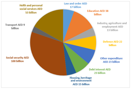 money is spent in the budget by the UAE